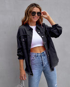 Dames Zomerjas Oversized Denim Middellange Pasvorm 6