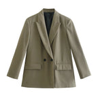 Dames Zwarte Blazer Katoen Tijdloos en Chic 0