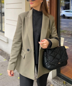 Dames Zwarte Blazer Katoen Tijdloos en Chic 1