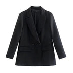 Dames Zwarte Blazer Katoen Tijdloos en Chic 13
