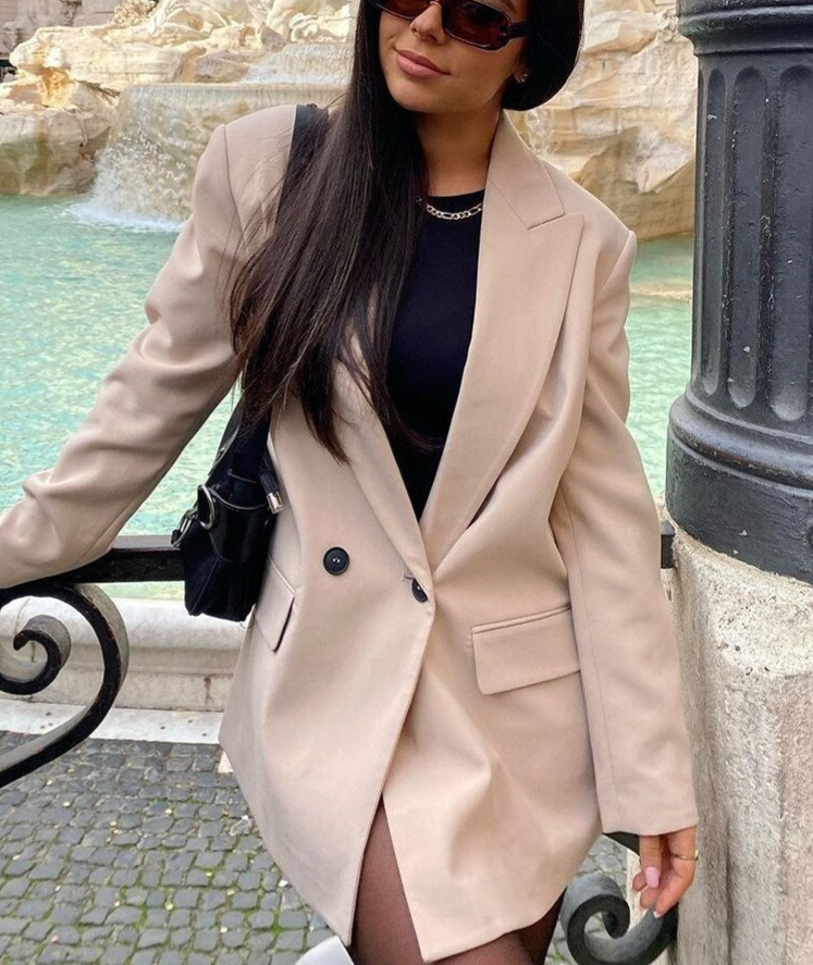 Dames Zwarte Blazer Katoen Tijdloos en Chic 6