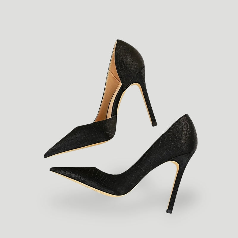 Dames Zwarte Pumps PU Leer met Puntige Neus 2