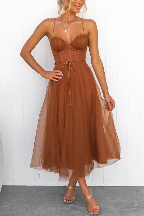 Dames maxi-jurk - Elegant zwierig design - V-hals - Mouwloos - Lichtgewicht stof 10