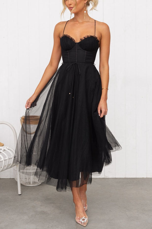 Dames maxi-jurk - Elegant zwierig design - V-hals - Mouwloos - Lichtgewicht stof 5