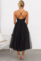 Dames maxi-jurk - Elegant zwierig design - V-hals - Mouwloos - Lichtgewicht stof 6