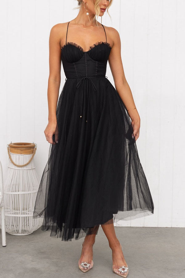 Dames maxi-jurk - Elegant zwierig design - V-hals - Mouwloos - Lichtgewicht stof 9