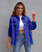 Dames spijkerjasje – Oversized pasvorm – Versleten middellange lengte – Casual laagjeskleding 9