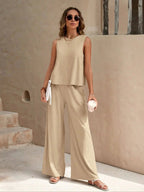 Dames tweedelige set van top en casual broek | Zomer 1
