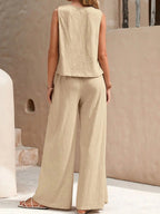 Dames tweedelige set van top en casual broek | Zomer 2