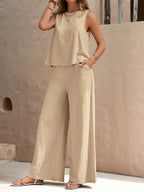 Dames tweedelige set van top en casual broek | Zomer 3