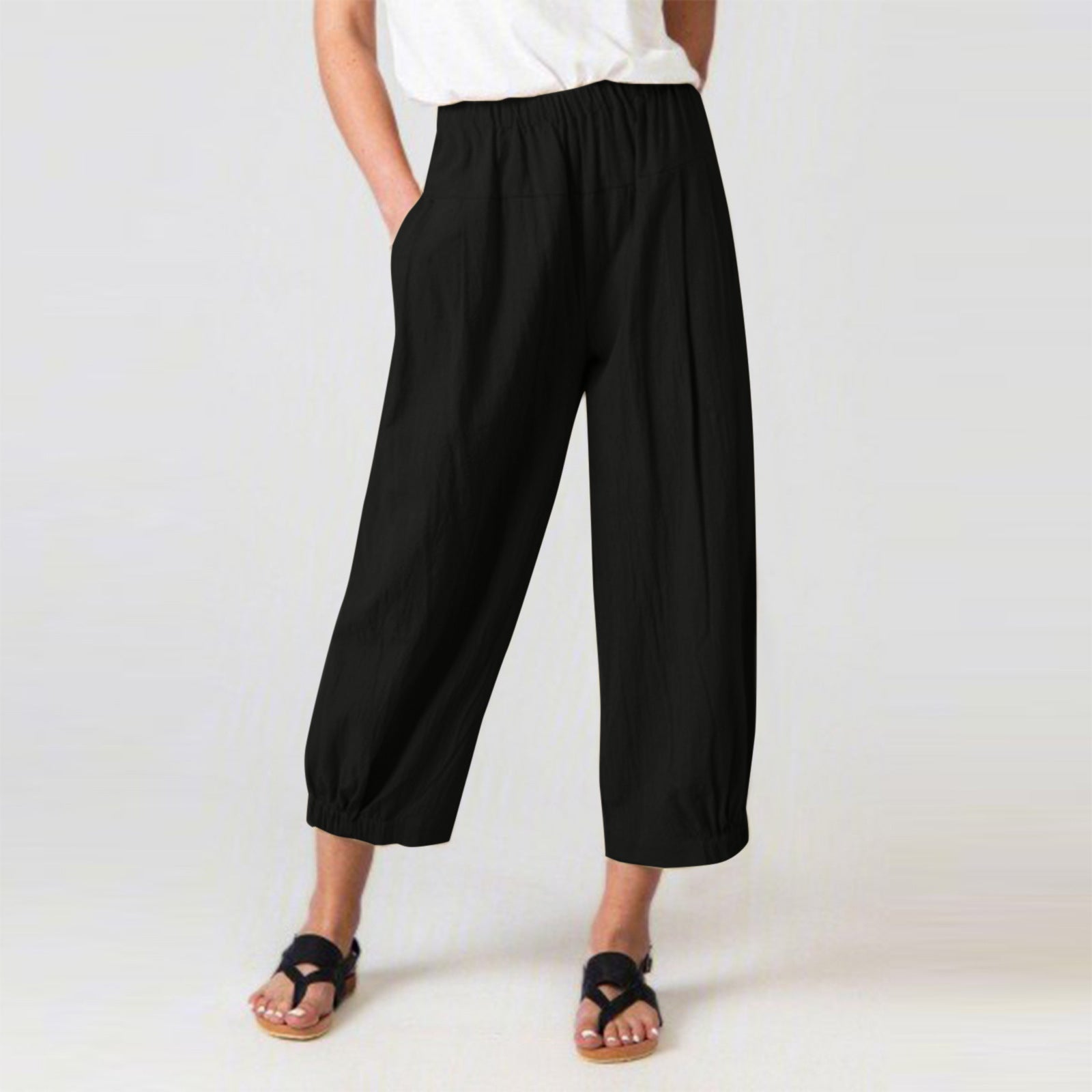 Damesbroek met Elastische Band Katoen Polyester 2