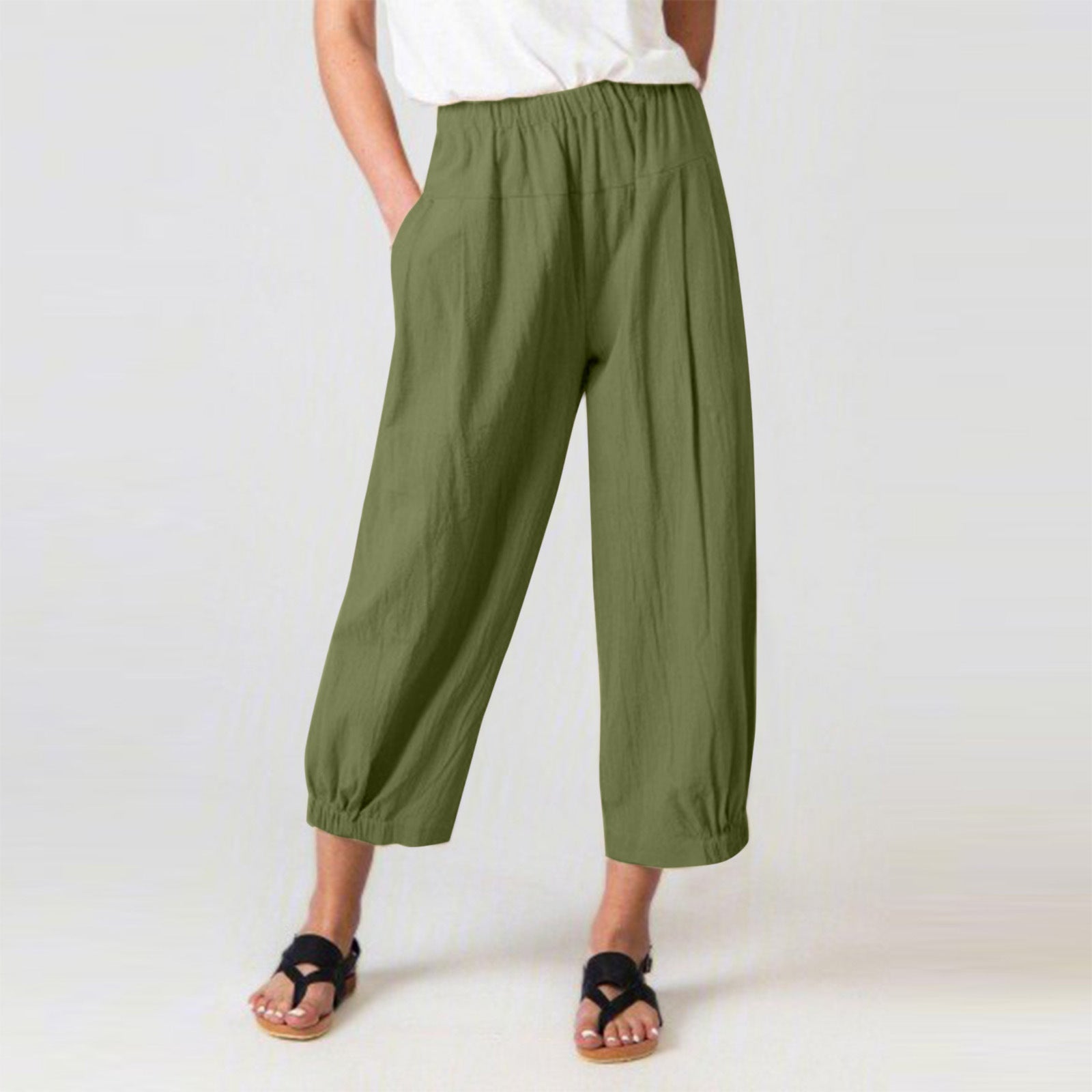 Damesbroek met Elastische Band Katoen Polyester 4