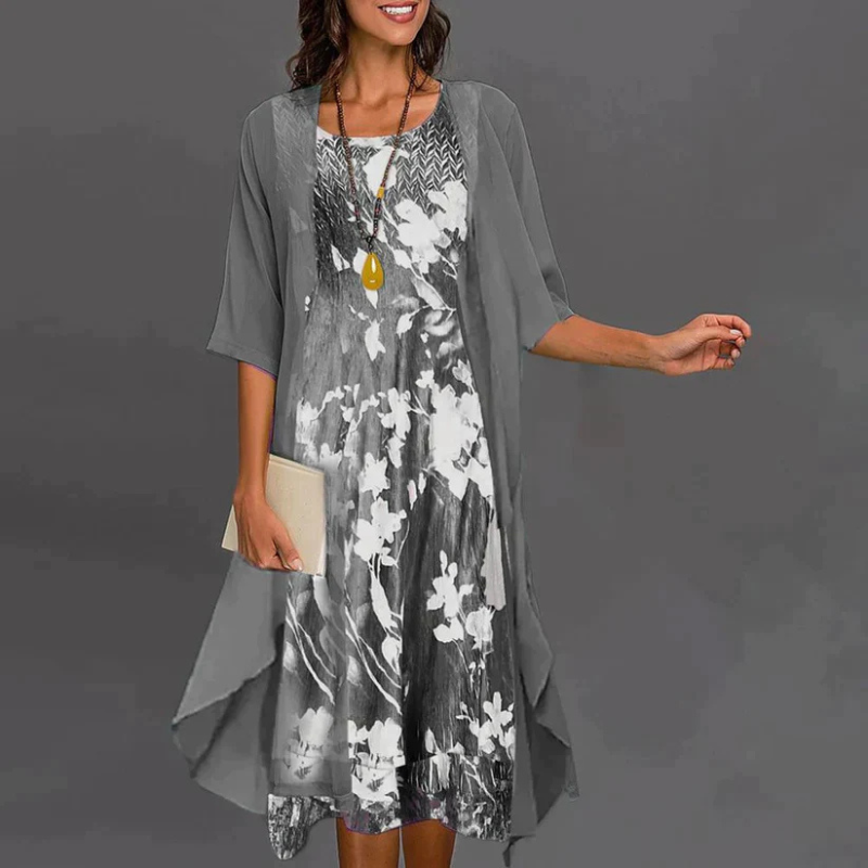 Damesjurk met bloemenprint en blazer | Mini 1