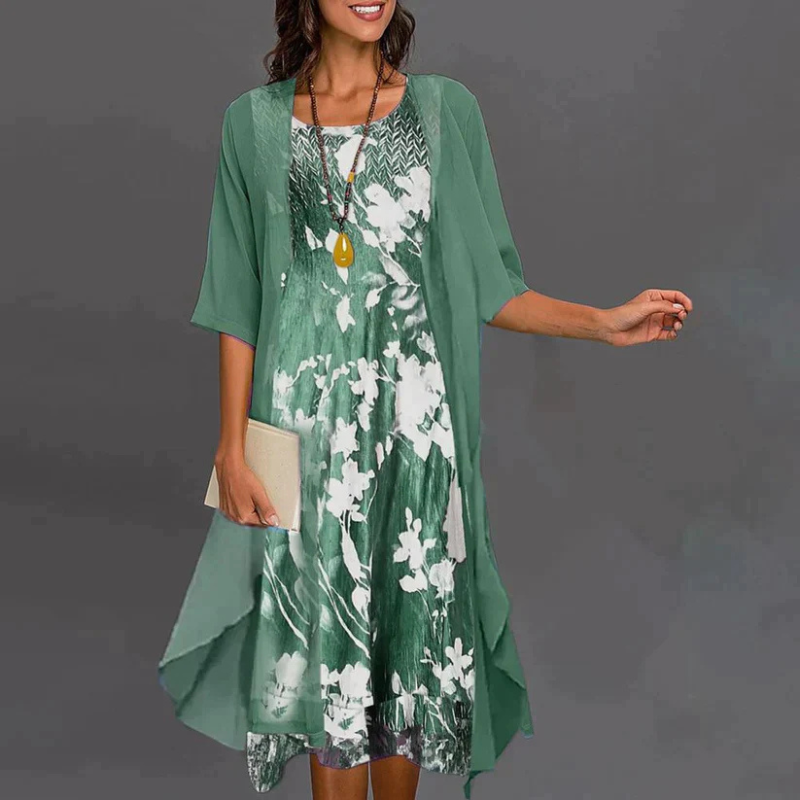 Damesjurk met bloemenprint en blazer | Mini 2