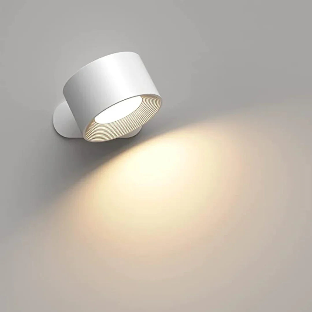InfiniteGlow I Draadloze Dimbare LED Wandlamp met 360° Draaifunctie