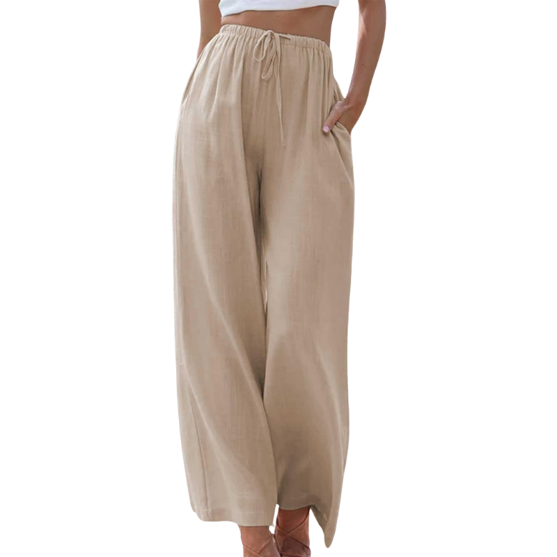 Adeline - Elegante Broek van Katoen en Linnen voor Zomer