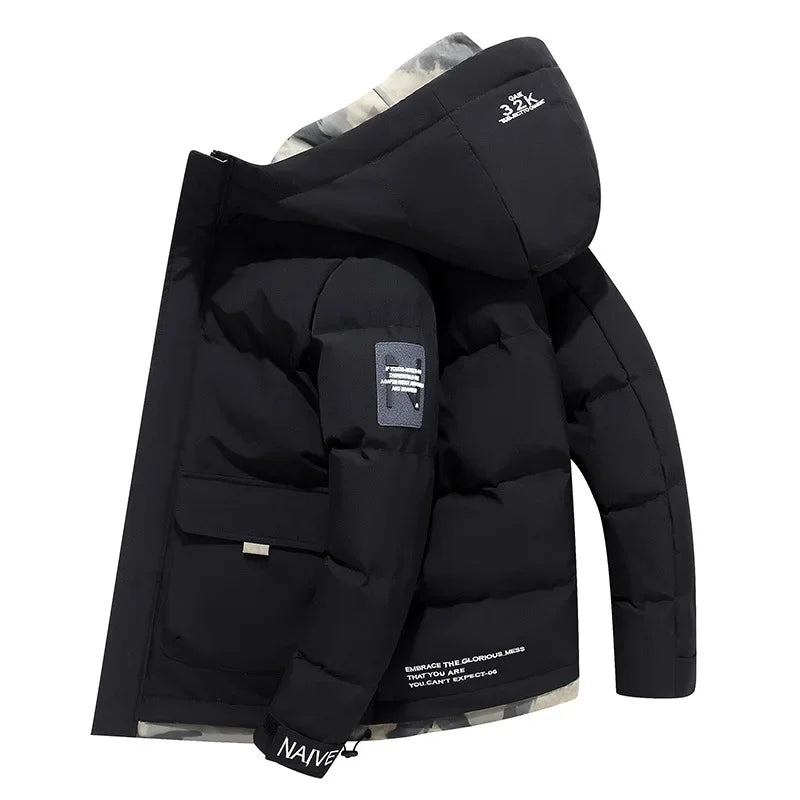 Vaste Capuchonjas Heren Parka Waterdicht Warme Stijlvol