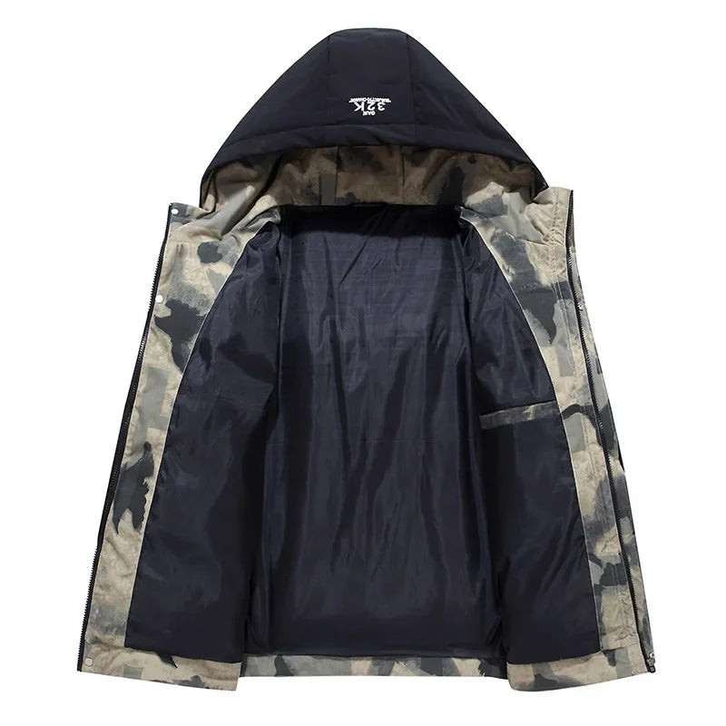 Vaste Capuchonjas Heren Parka Waterdicht Warme Stijlvol