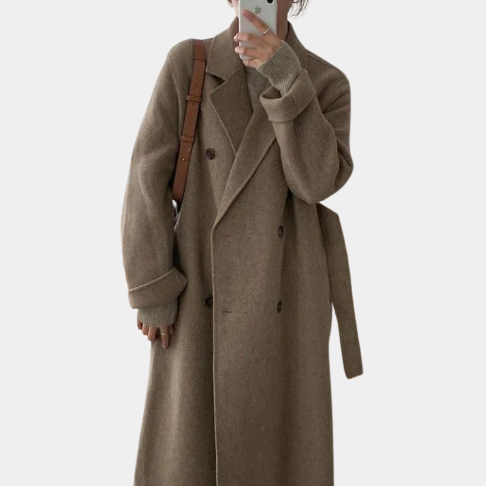 Sage - Lange winterjas voor dames