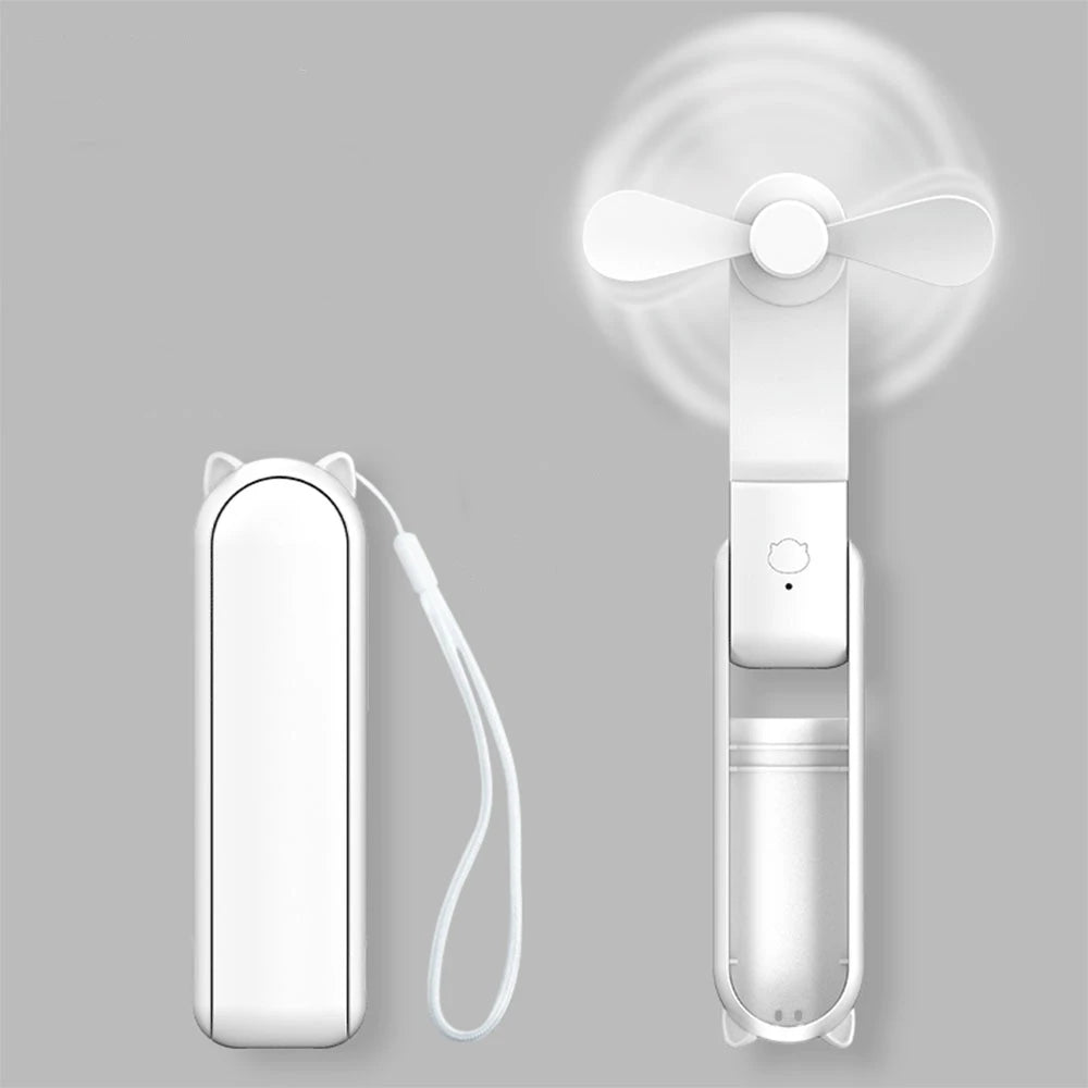 Draagbare Mini Handventilator met 2000mAh Powerbank en Vouwfunctie 9