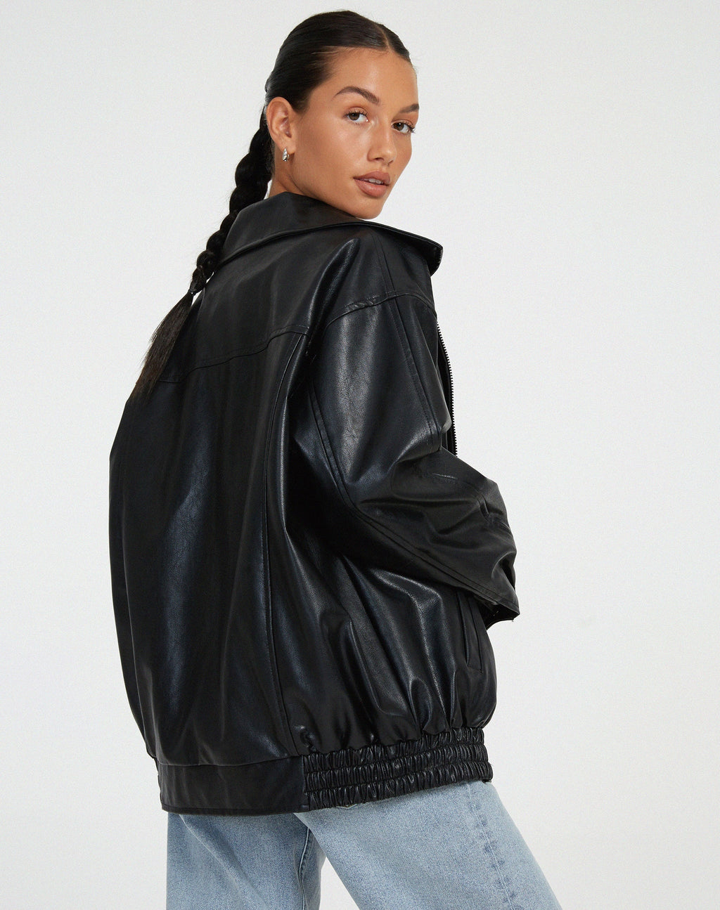 Oversized Losse Leren Jasje Dames Zomerse Lichtgewicht
