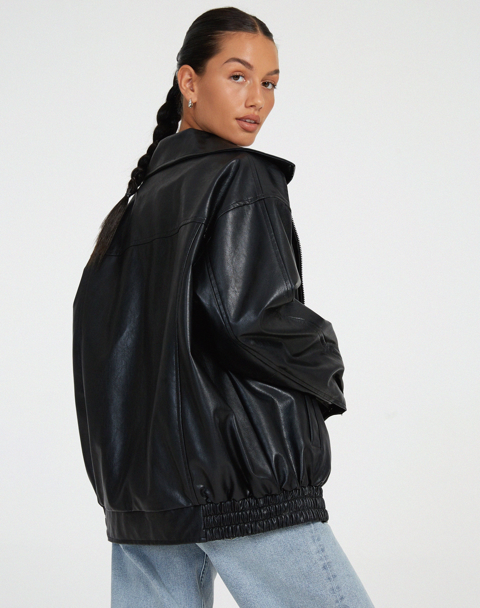 Oversized Losse Leren Jasje Dames Zomerse Lichtgewicht