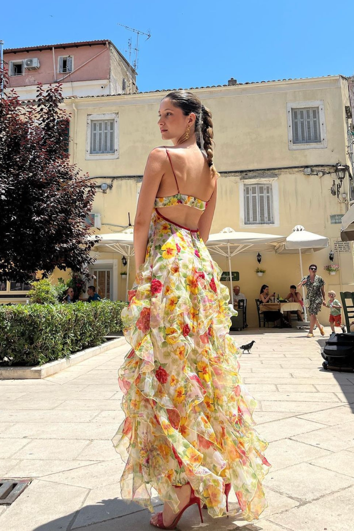 Genevieve Ruffle Maxi Jurk