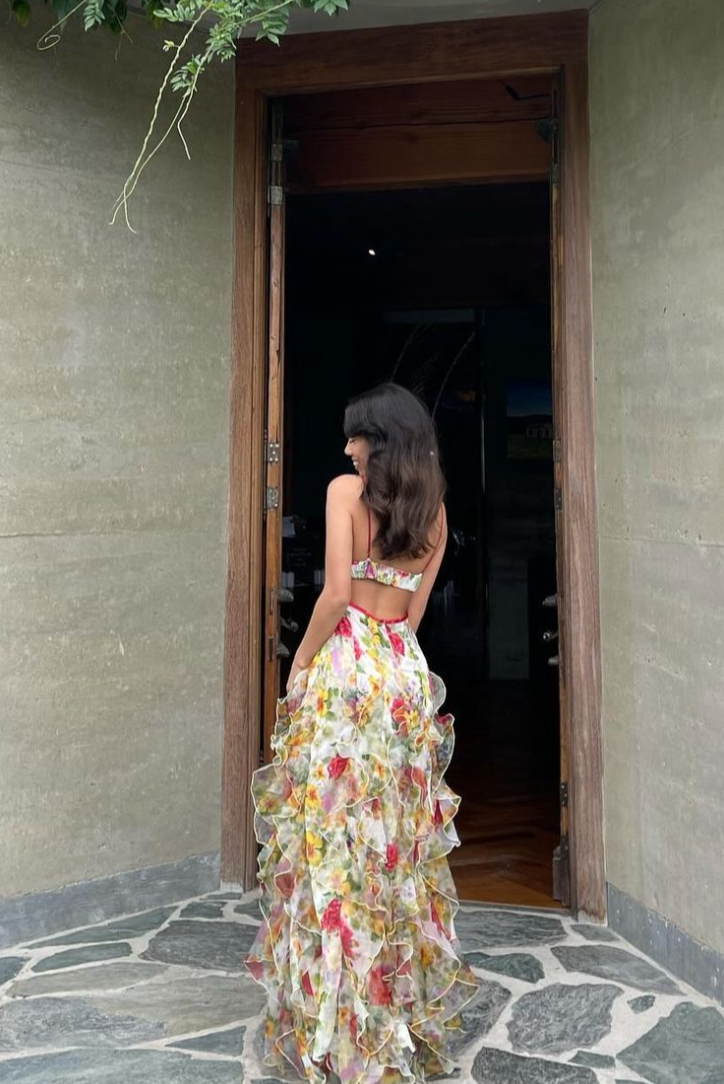 Genevieve Ruffle Maxi Jurk