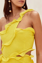 Izzy Ruffle Maxi Jurk