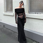 Verity Mesh Maxi Jurk