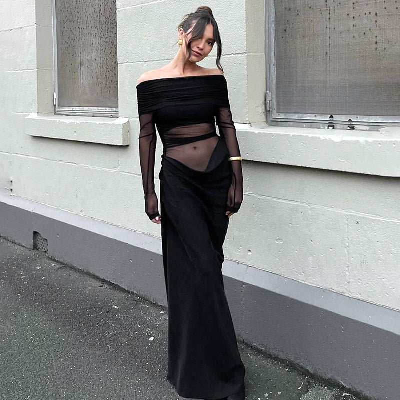 Verity Mesh Maxi Jurk