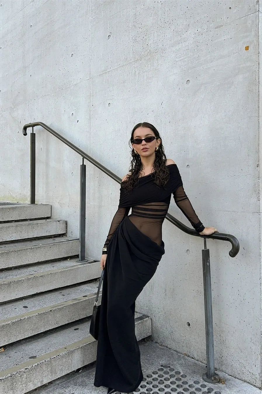 Verity Mesh Maxi Jurk