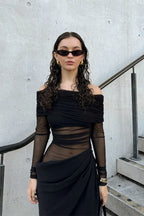Verity Mesh Maxi Jurk