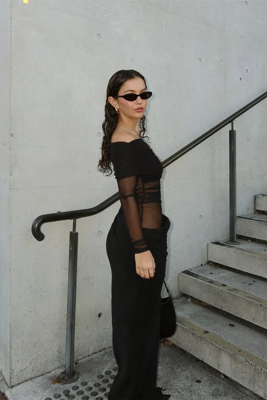 Verity Mesh Maxi Jurk