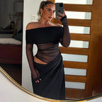 Verity Mesh Maxi Jurk
