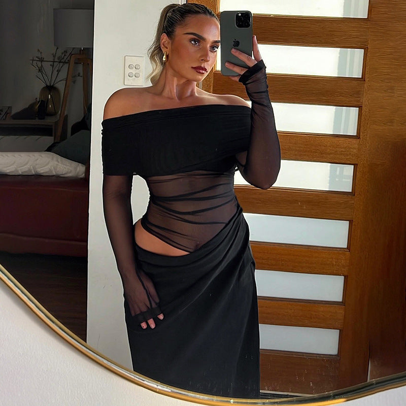 Verity Mesh Maxi Jurk