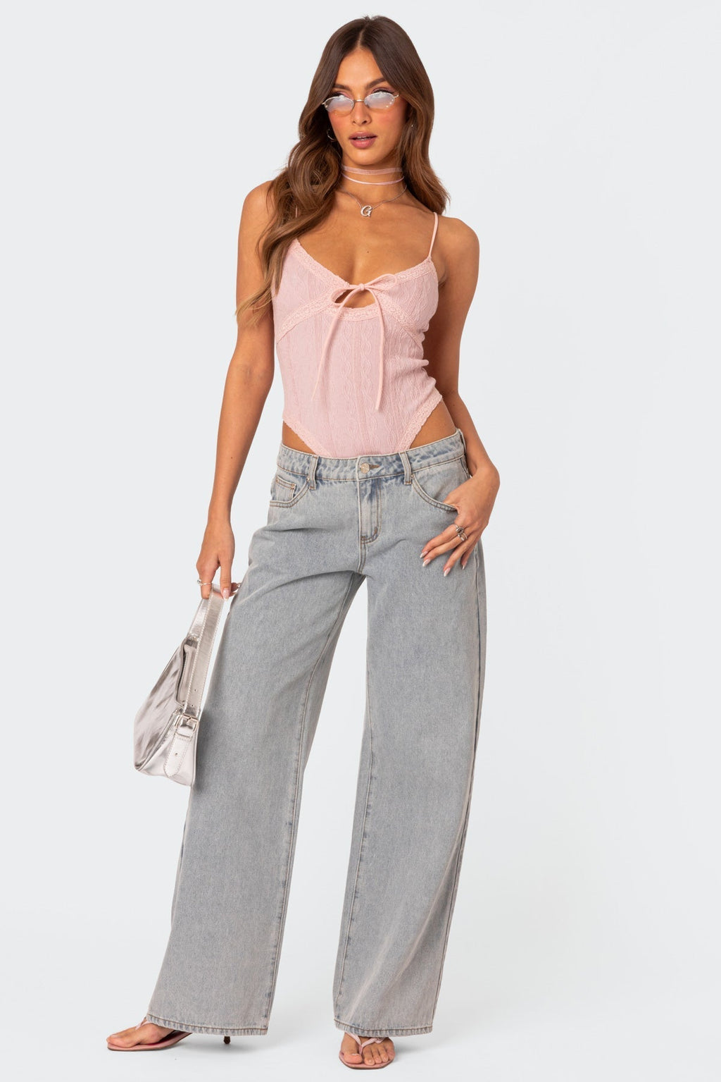 Strikje Jeans Met Unieke Details Voor Casual Chic Stijl