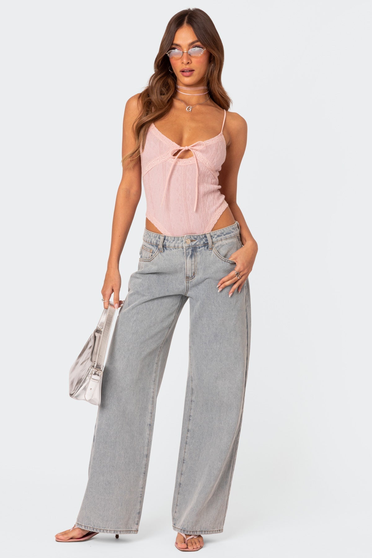 Strikje Jeans Met Unieke Details Voor Casual Chic Stijl