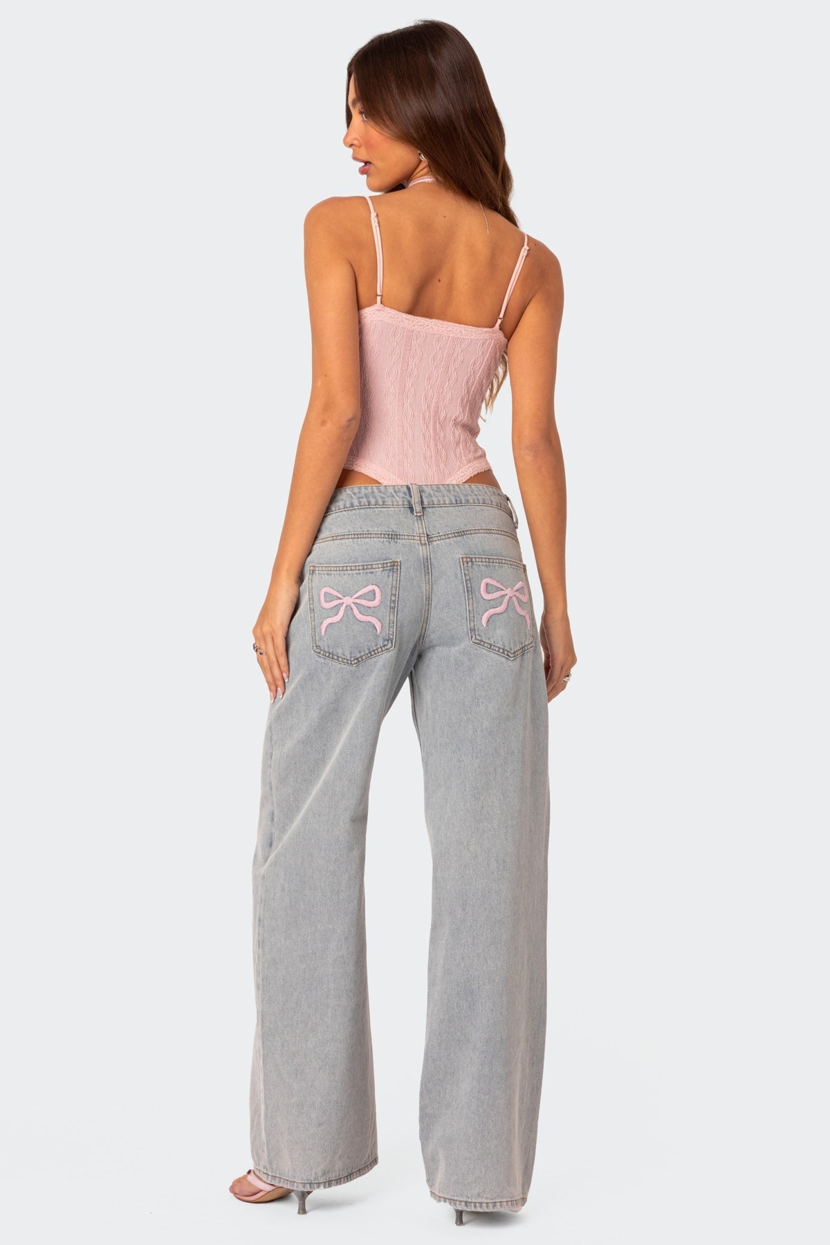 Strikje Jeans Met Unieke Details Voor Casual Chic Stijl