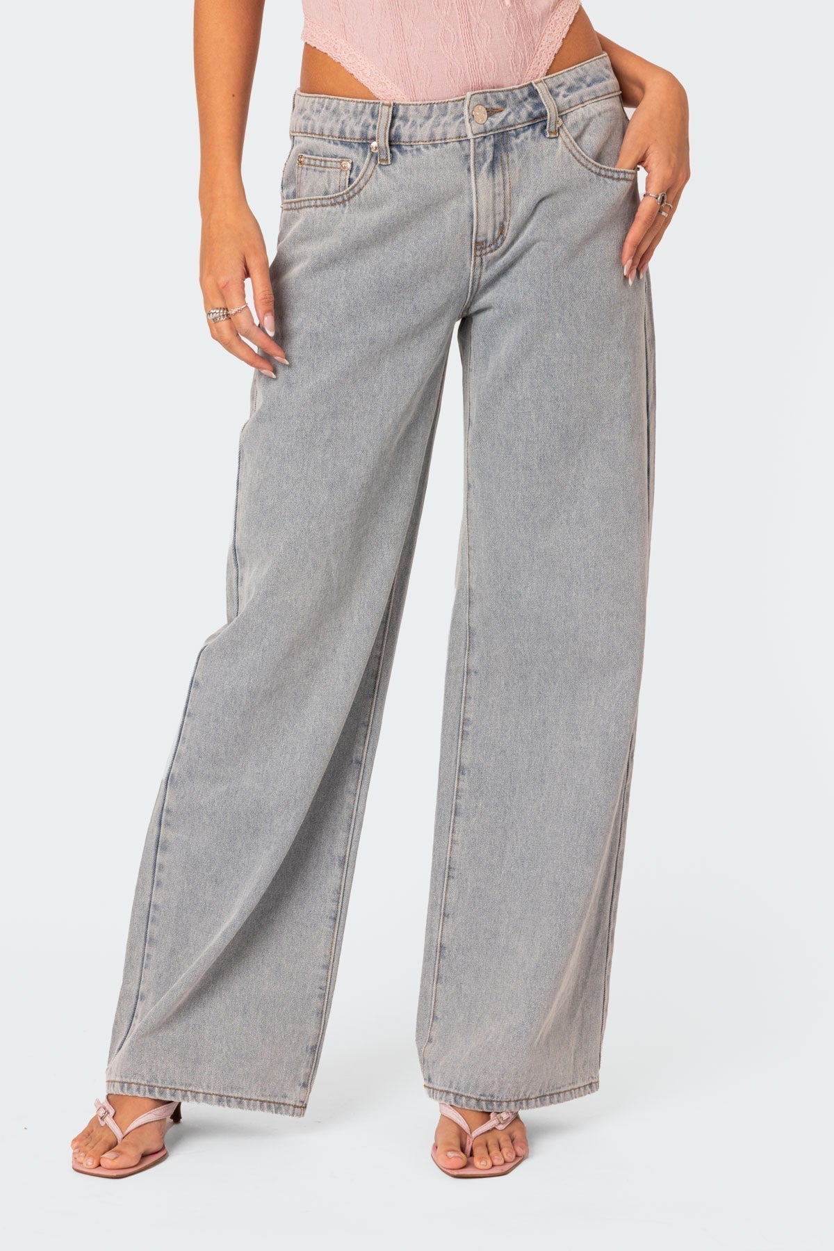 Strikje Jeans Met Unieke Details Voor Casual Chic Stijl