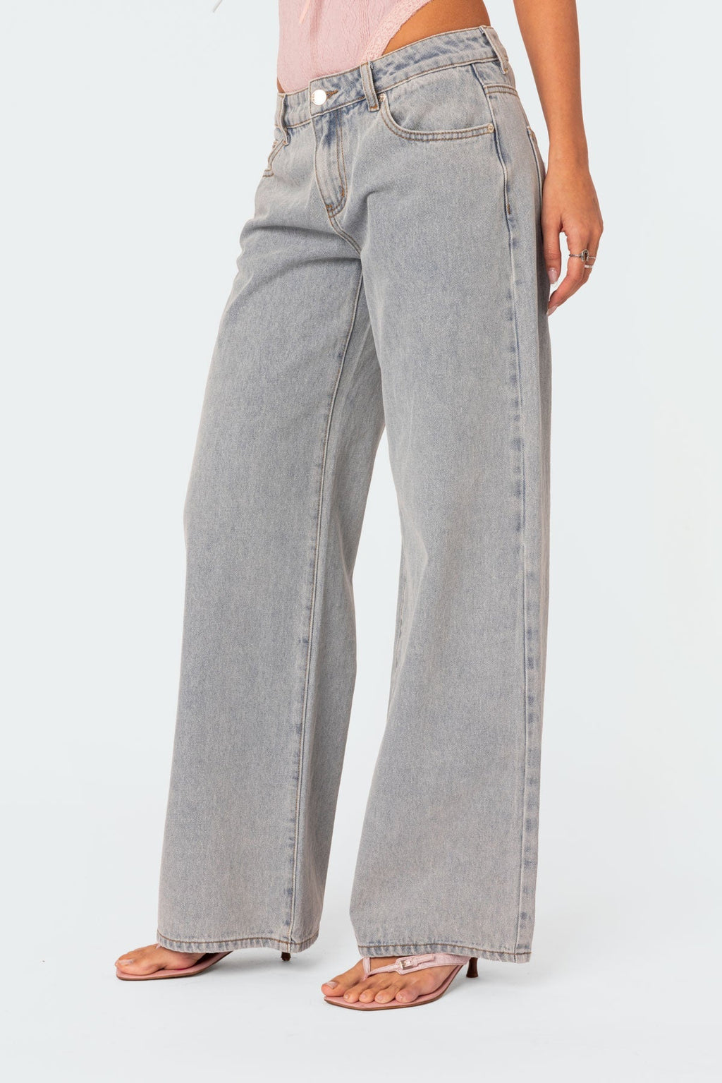 Strikje Jeans Met Unieke Details Voor Casual Chic Stijl