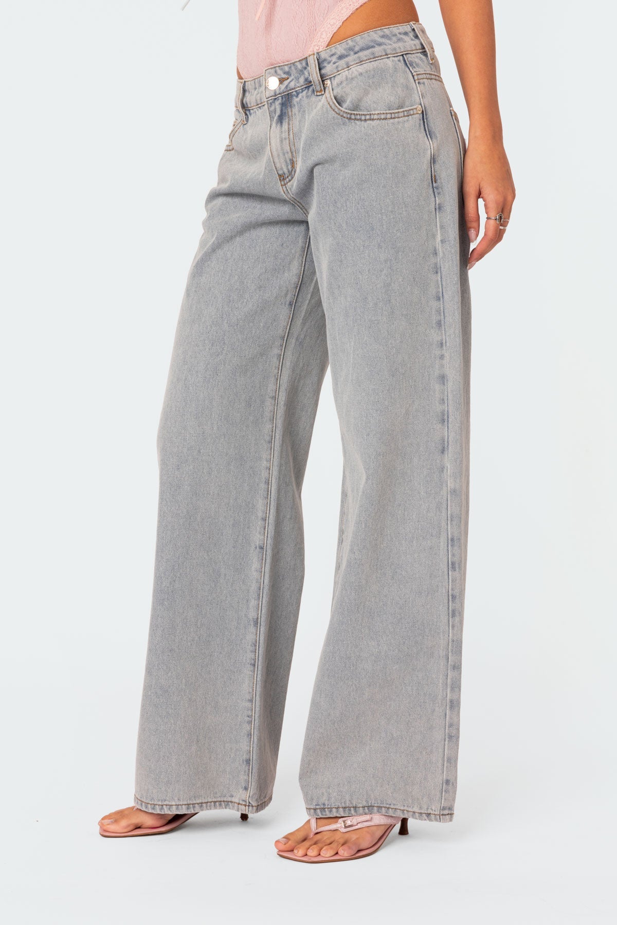 Strikje Jeans Met Unieke Details Voor Casual Chic Stijl