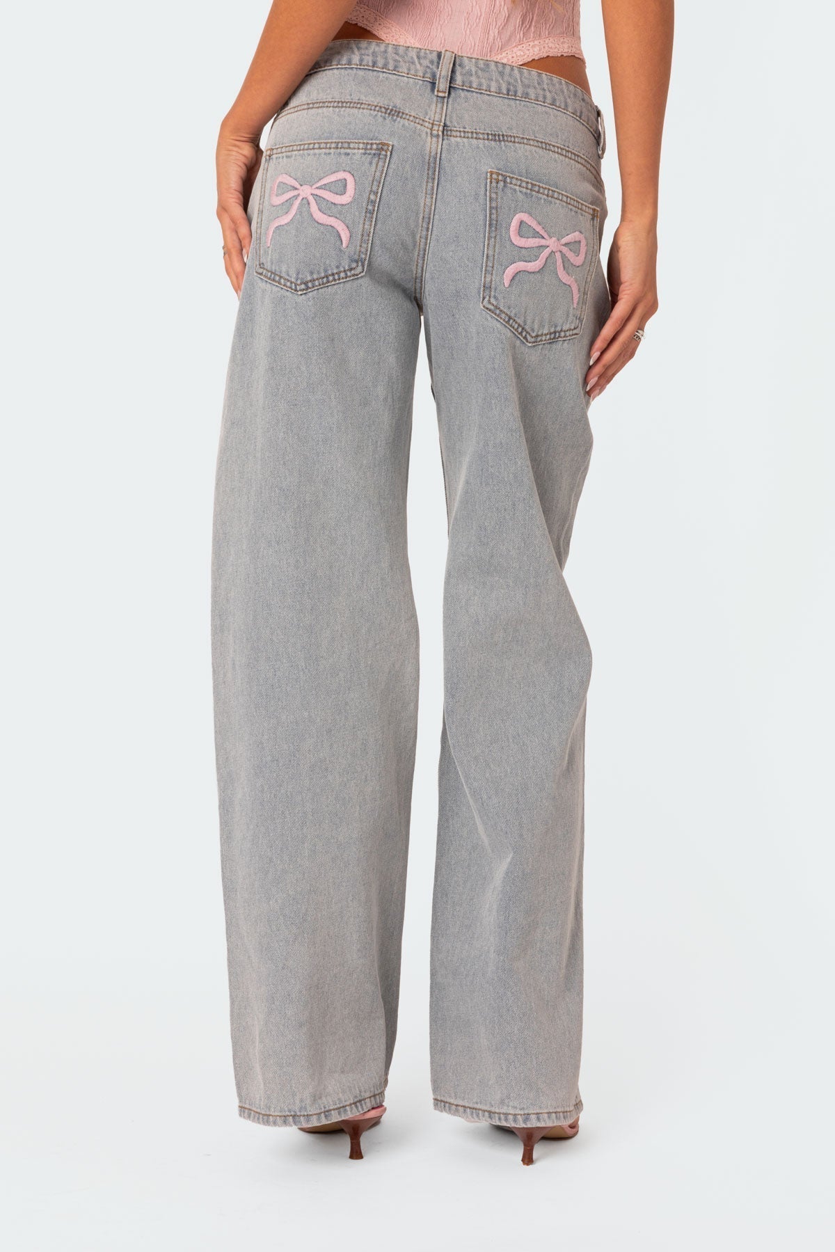 Strikje Jeans Met Unieke Details Voor Casual Chic Stijl
