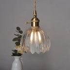 Hanglamp Glazen Bloem Metalen Sfeer E27 40W Zwart Stijlvol