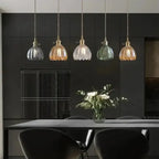 Hanglamp Glazen Bloem Metalen Sfeer E27 40W Zwart Stijlvol
