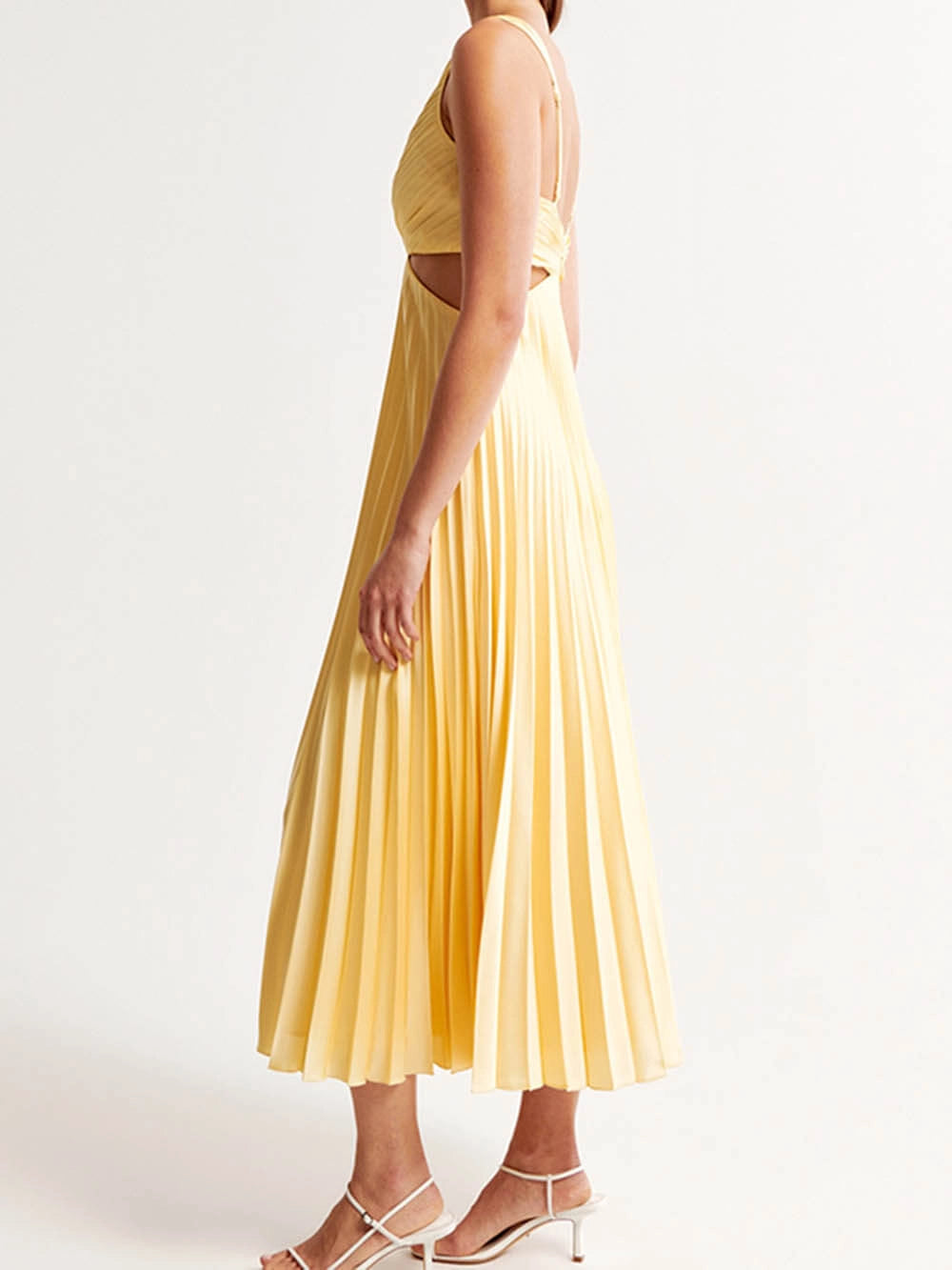 Elegante geplooide avondjurk voor dames | Midi 2