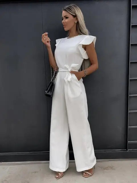 Elegante jumpsuit met riem voor dames 6