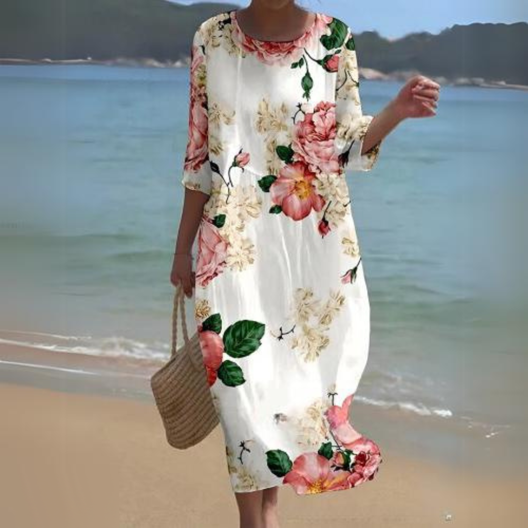 Elegante midi-jurk voor dames – vloeiend, lichtgewicht, all-season stijl voor moeiteloze chic 5