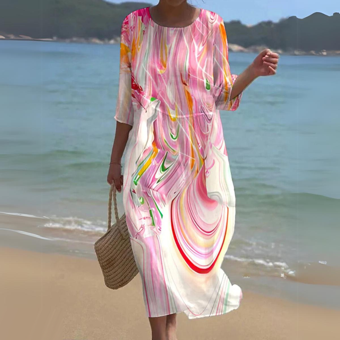 Elegante midi-jurk voor dames – vloeiend, lichtgewicht, all-season stijl voor moeiteloze chic 8