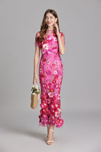 Elegante mouwloze geborduurde damesjurk | Maxi 1